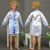 White & Blue night-robe Loves Barbie Pajamas