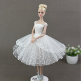 Handmade White Bubble Barbie Dress
