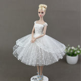 Handmade White Bubble Barbie Dress