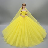 Yellow Voile Party Barbie Dress