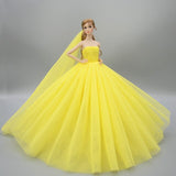 Yellow Voile Party Barbie Dress