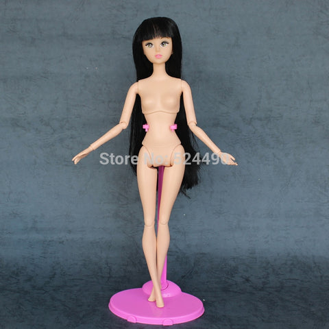Long Black Hair Doll Toy